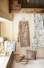 Load image into Gallery viewer, SYLT cotton throw “faces abstract”