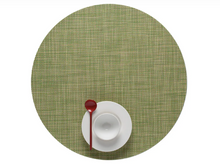 Load image into Gallery viewer, Mini basketweave round table mat - DILL x 2
