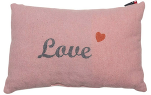 Silvretta cushion (incl. filling) “love” - Pink & Off White