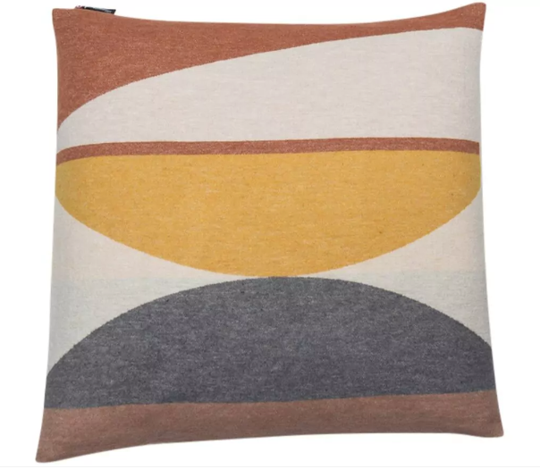 Silvretta cushion cover graphic composition - Yellow Brown