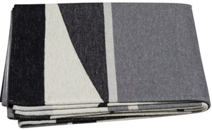 Luca cotton throw graphic composition - Charcoal