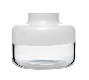 Magnolia Vase - Opal white top & Clear bottom
