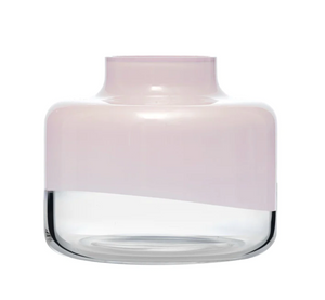 Magnolia Vase - Pink top & Clear bottom