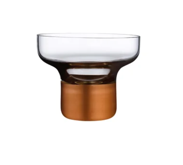 Contour Bowl - Clear top & copper bottom