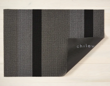 Load image into Gallery viewer, Bold Stripe Shag Mat Black/Silver
