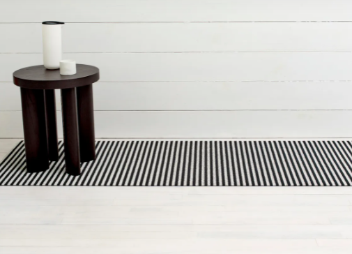 Breton Stripe Shag Mat - Tuxedo